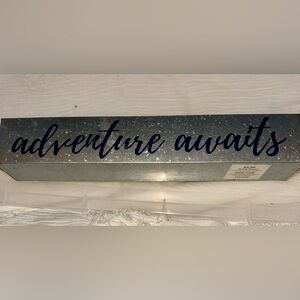 Inspirational Silver Block with Blue Script